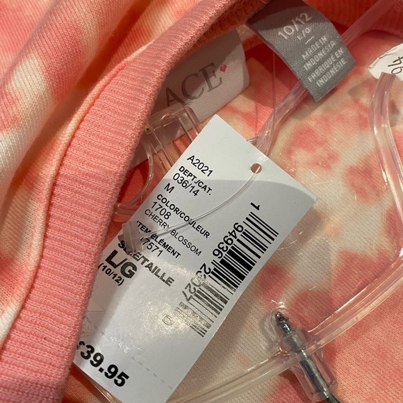 Tie Dye Fleece Tie Front Top - Cherry Blossom - Picture 3 of 3